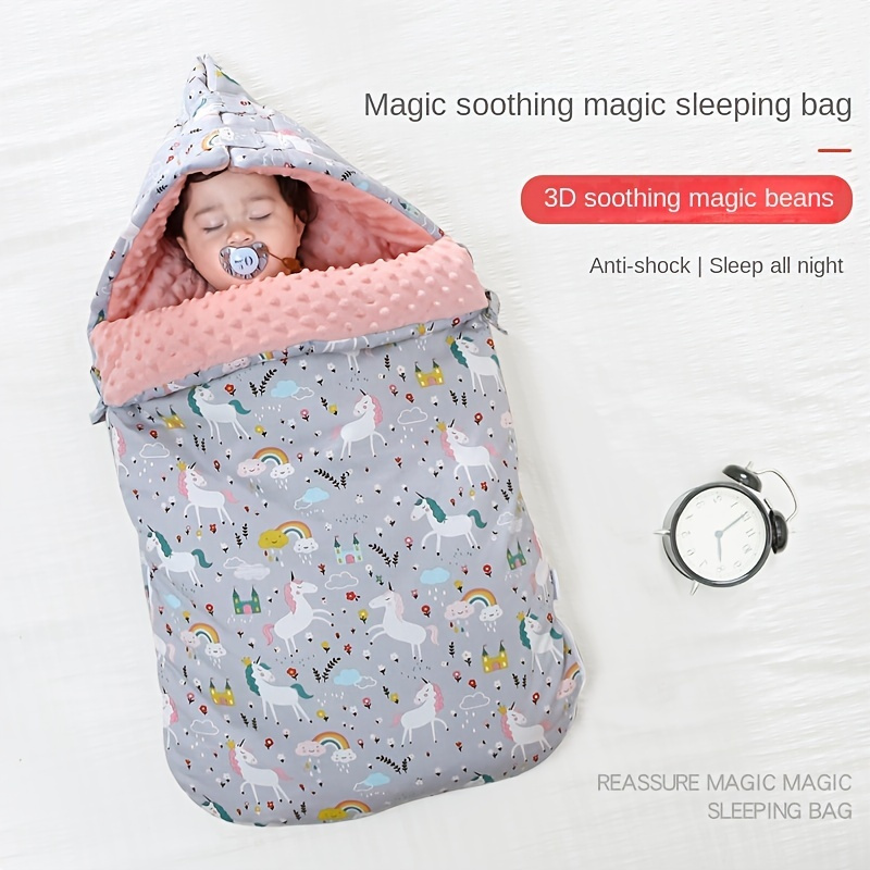 Baby Cuddling Quilt Baby Cashmere Sleeping Bag Thickening Anti-Shock  Fall/Winter Newborn Baby Swaddle Quilt Supplies