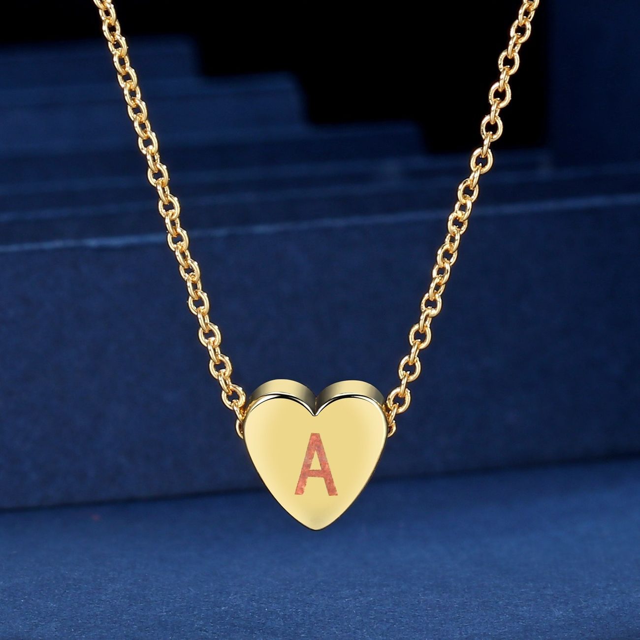 Alphabet Letter A R Heart Shaped Engraved Necklace Simple Design Daily Wear  For Women Girls Teen - Clothing, Shoes & Jewelry - Temu