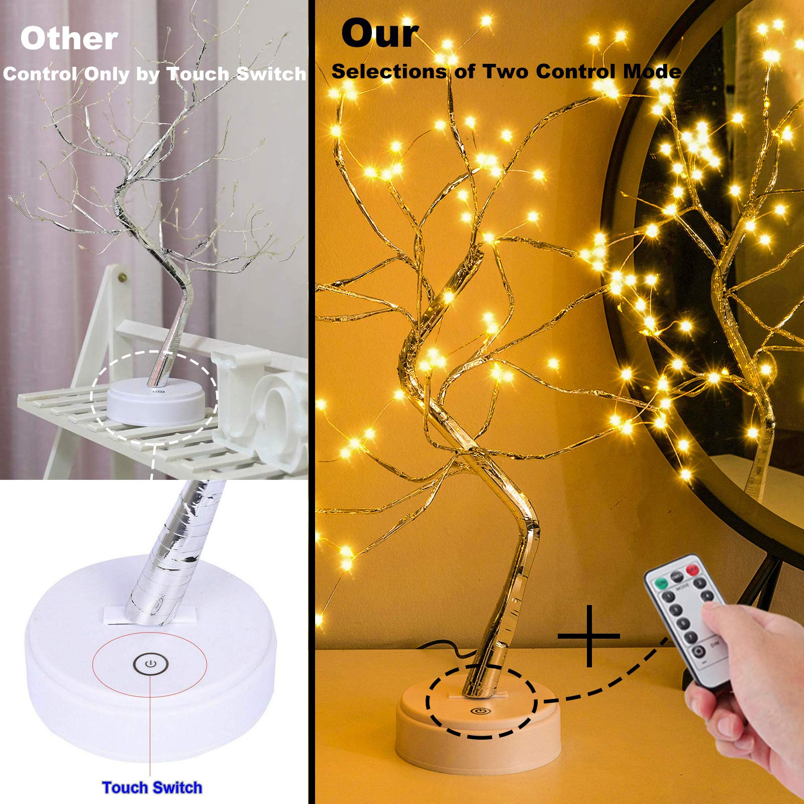 SUPERIORVZND 3D Christmas Tree Night Light Remote Control Power Touch  Switch Table Desk Optical Illu…See more SUPERIORVZND 3D Christmas Tree  Night