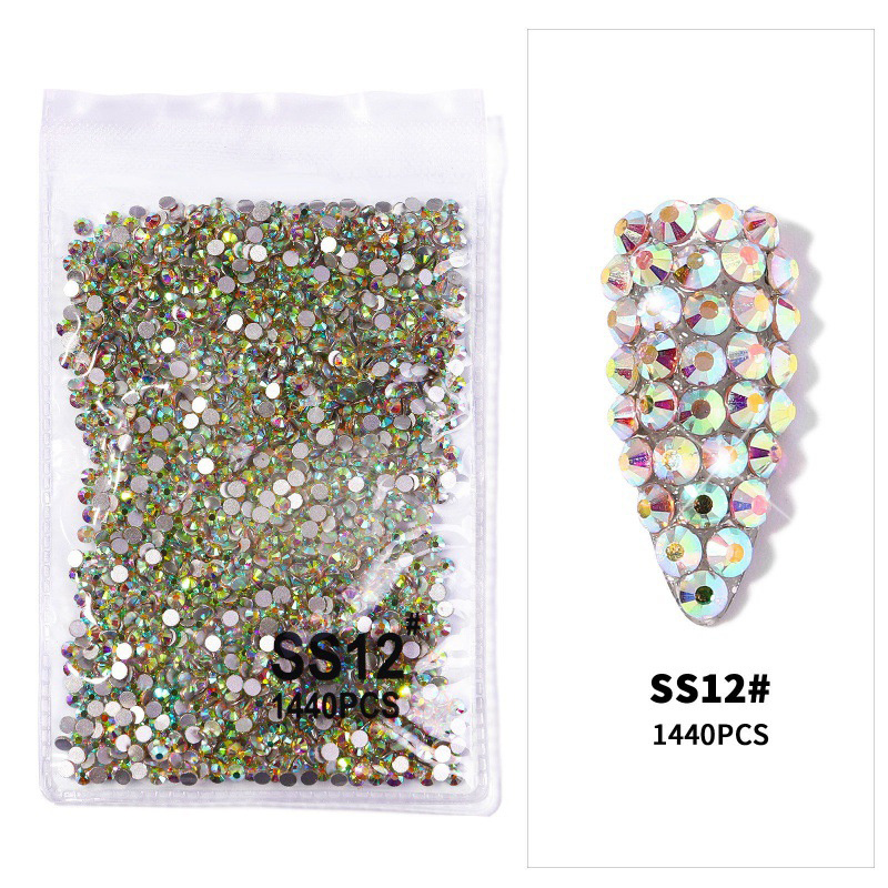 4880Pcs AB Nail Rhinestones Set, Round Beads Flatback Glass Gems Stones,  Multi Shapes Rhinestones Nail Art 3D Crystals for Nail DIY Crafts Clothes