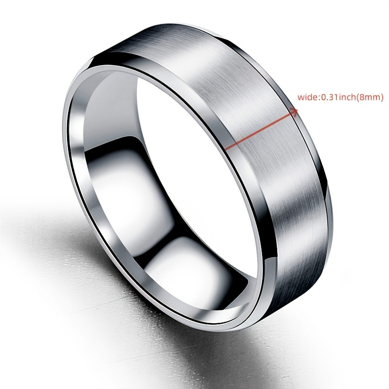

Titanium Steel Frosted Ring Stainless Steel Men's Brushed Ring Ring Jewelry
