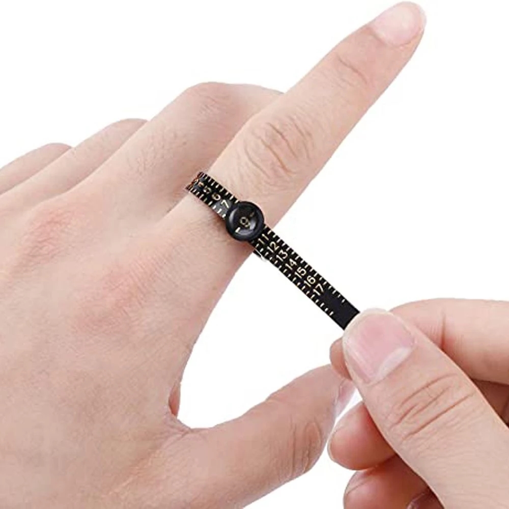Black Plastic Ring Sizer Measure Sizes 1 17 Finger Gauge Temu