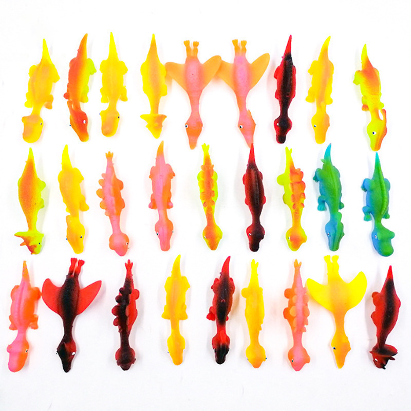 10PCS Catapult Launch Dinosaur Fun and Tricky Slingshot Chick Practice  Elastic Flying Finger Birds Sticky DecompressionToy