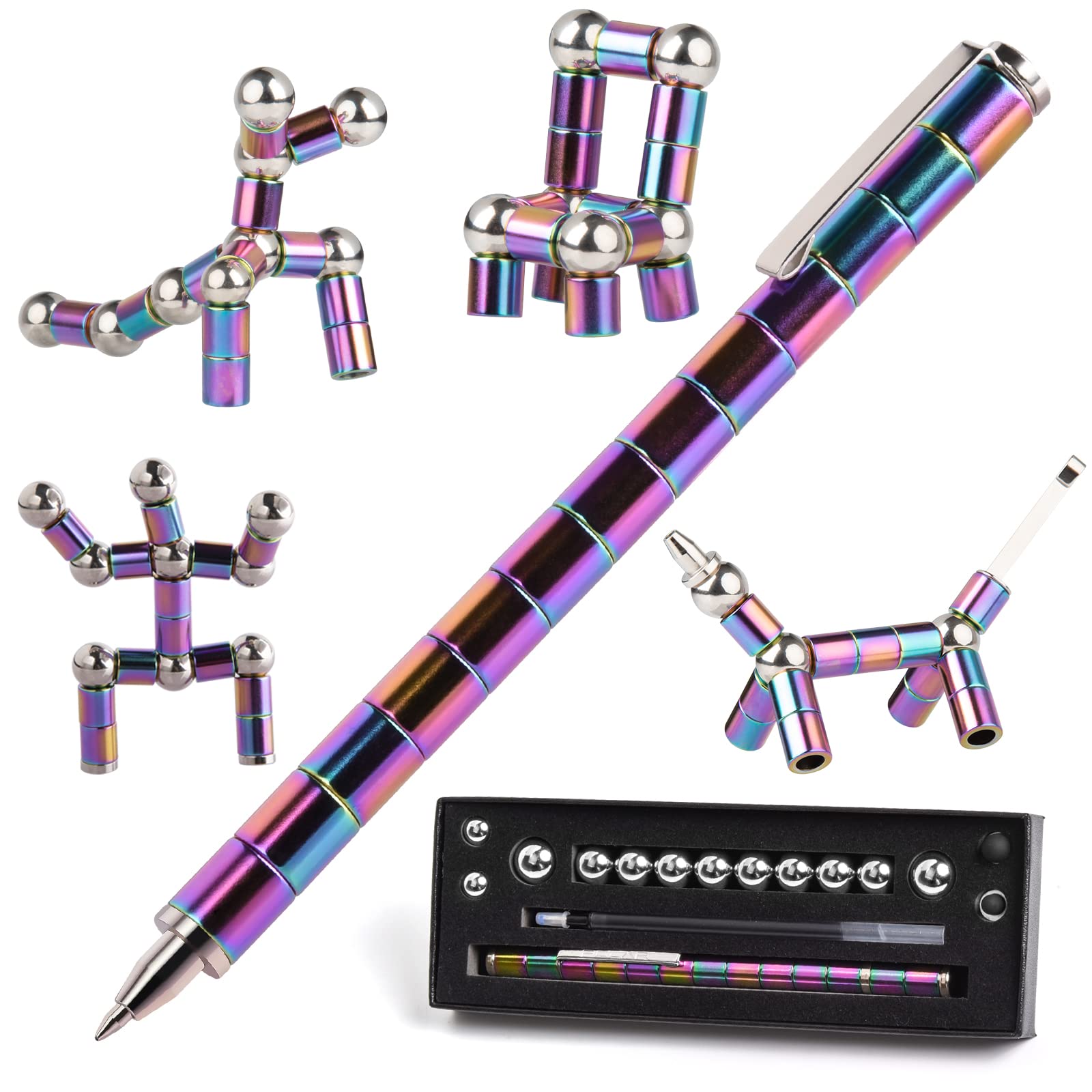 Colorful Magnetic Metal Pen For Anxiety Magnetic - Temu