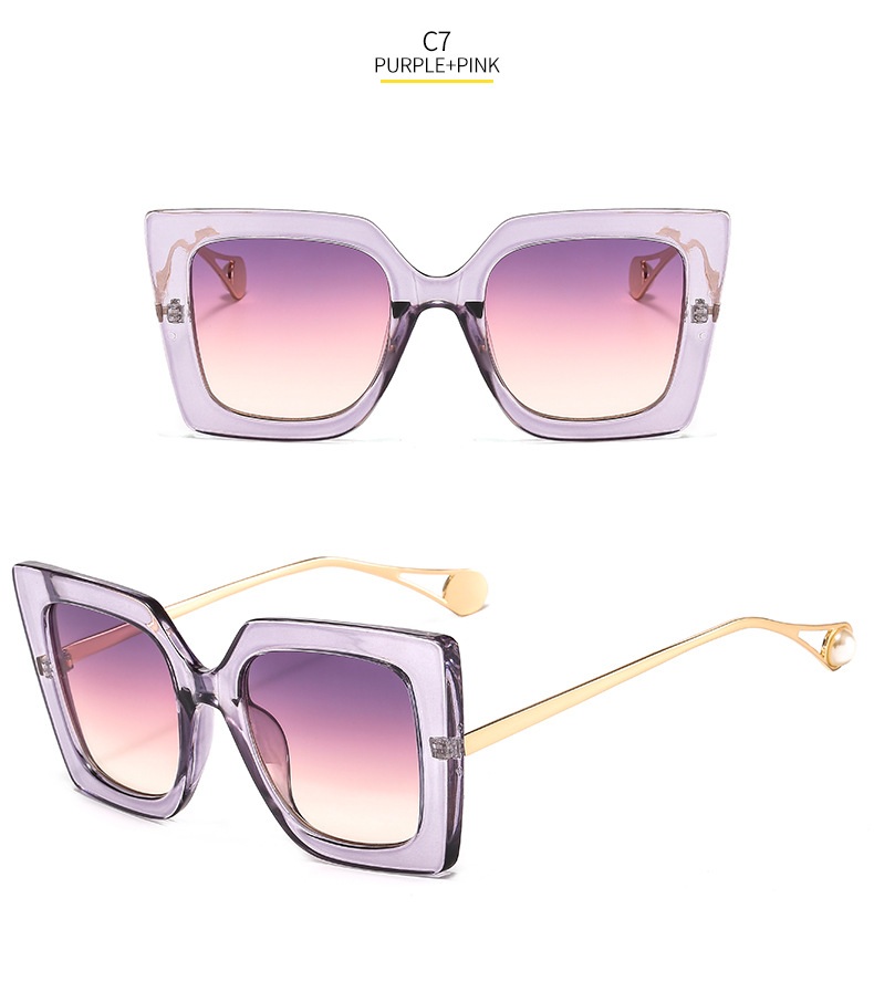 Monturas de gafas cuadradas para mujeres Tendencias Diseño lujoso Lentes  transparentes Gafas de gran tamaño Estilos de moda - Temu