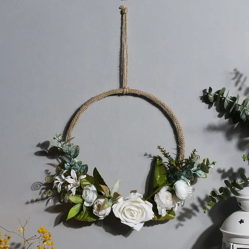 Artificial Flower Vine Wreath Perfect Christmas Weddings - Temu