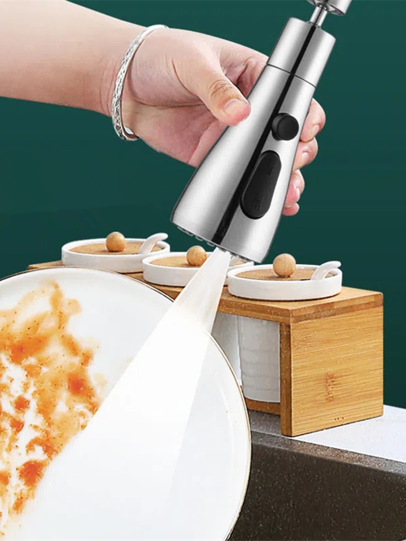 1 Faucet Head Pull Down Kitchen Spray Head Kitchen Sink Spray Nozzle