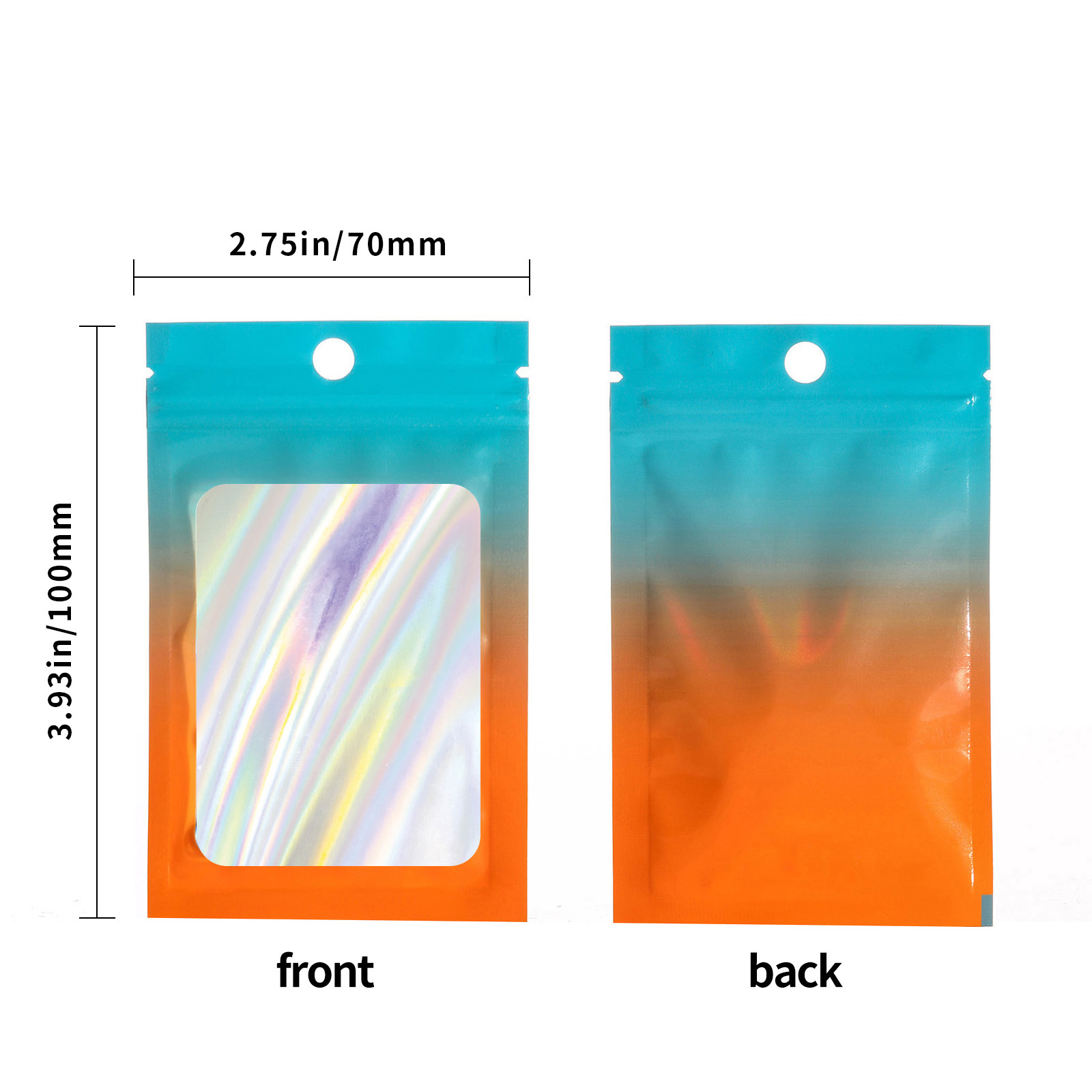 Gradient Small Bags Color Laser Ziplock Bags For Jewelry - Temu