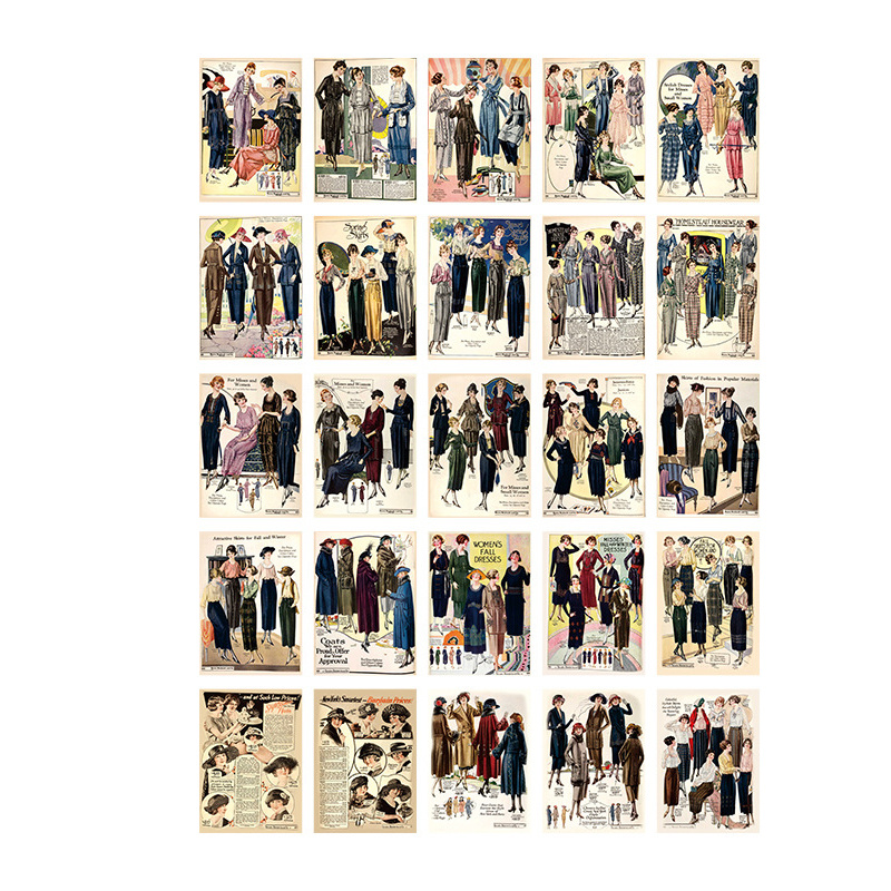 50pcs Character Clothing Material Paper 140mm 100mm
