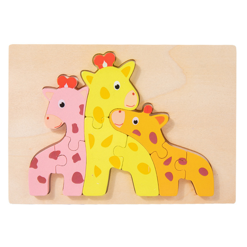 Children's Animal Parent child 3d Wooden Puzzles Kids Baby - Temu