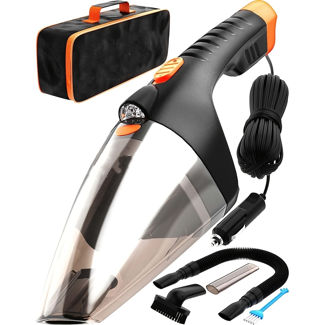Car Vacuum Cleaner Led Light Portable High Power Handheld Vacuums W 3