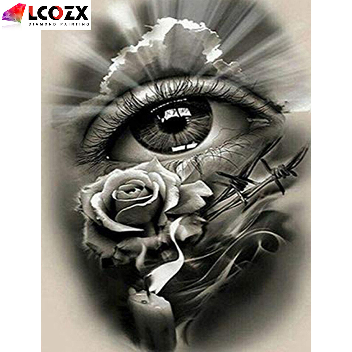 1pc Sparkling Diamond Painting Set - Diy Design For Home Decor And Gift
