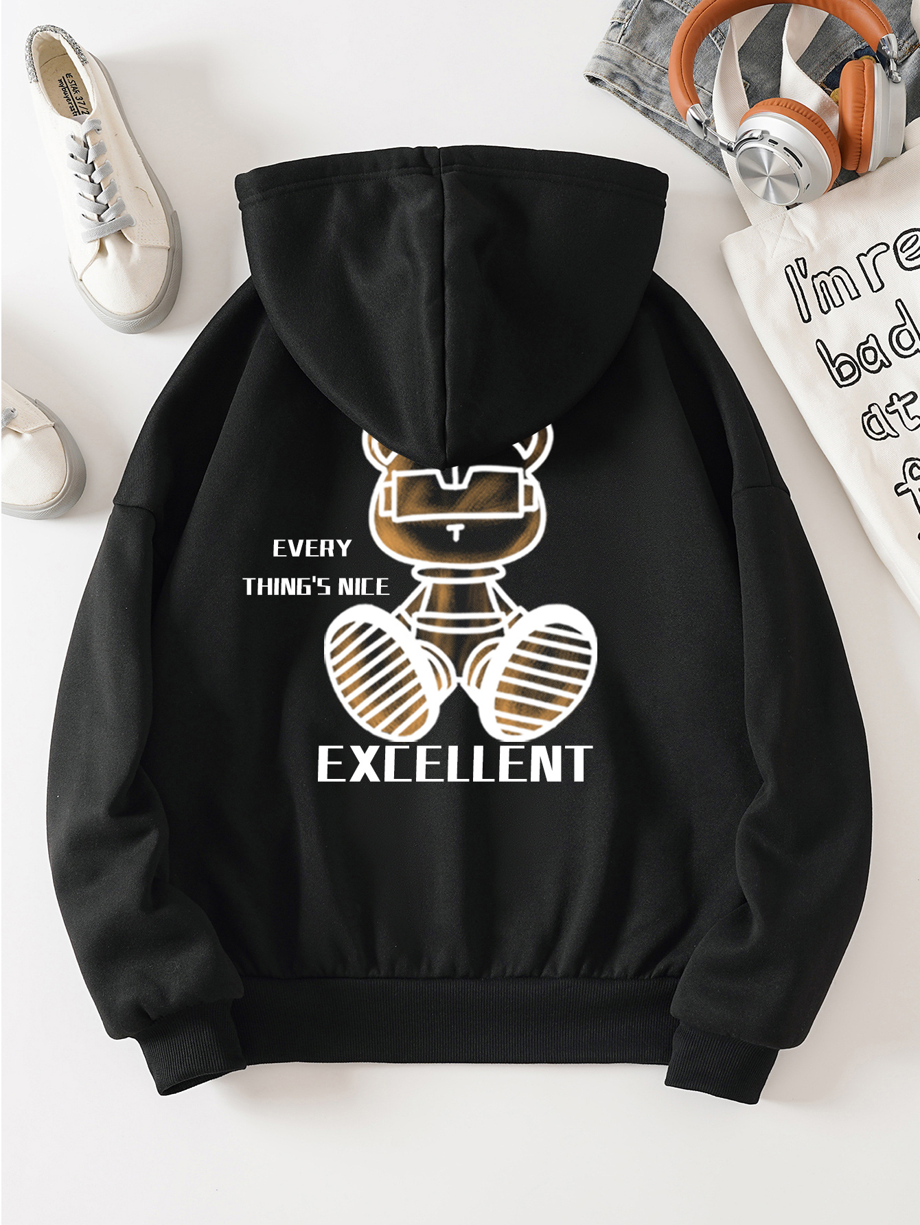 Mädchen Kapuzenpullover Ärmellos - Sweatshirt Mit Kapuze Und Tasche