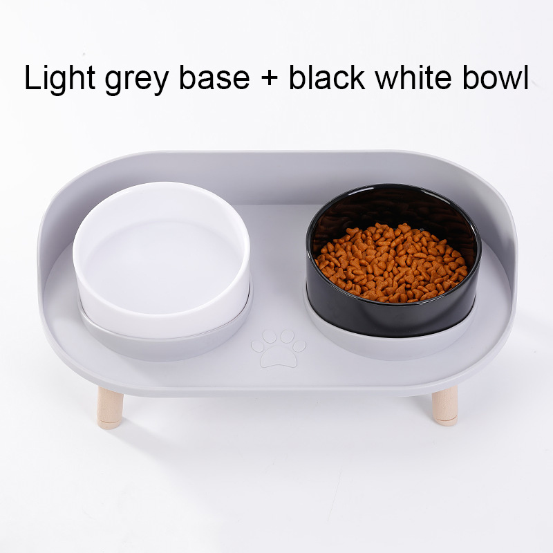 Transparent Double Cat Bowl With Vertical Design For Easy - Temu