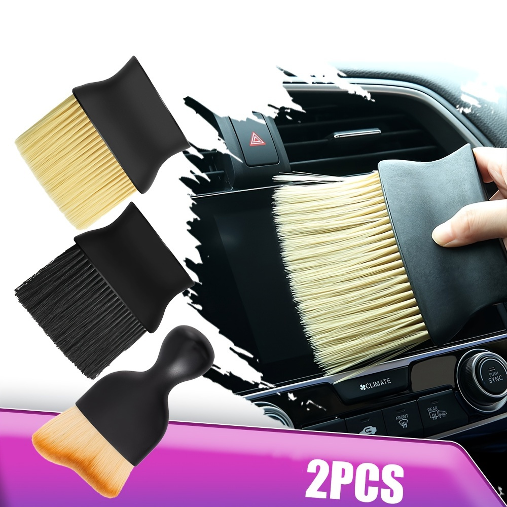  2Pcs Update Car Dust Cleaner Brush, 2 in 1 Strip