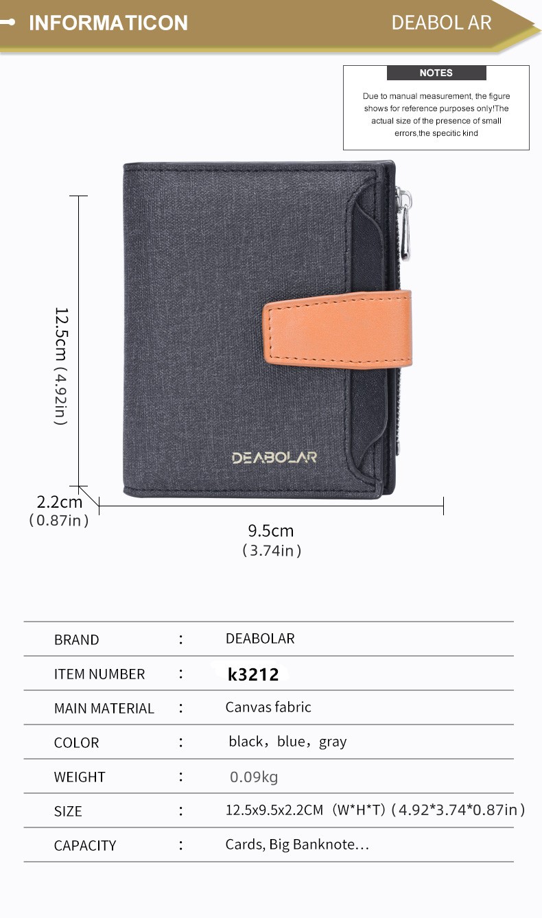 1pc Mens Vintage Wallet Mens Vertical Pu Leather Wallet Mens Trifold