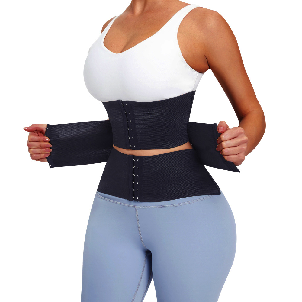 GainKee Waist Trainer for Women Zip Trimmer Belts Detachable Two Belts Corset  Body Shaper with Zipper 9 Steel Bones at  Women's Clothing store