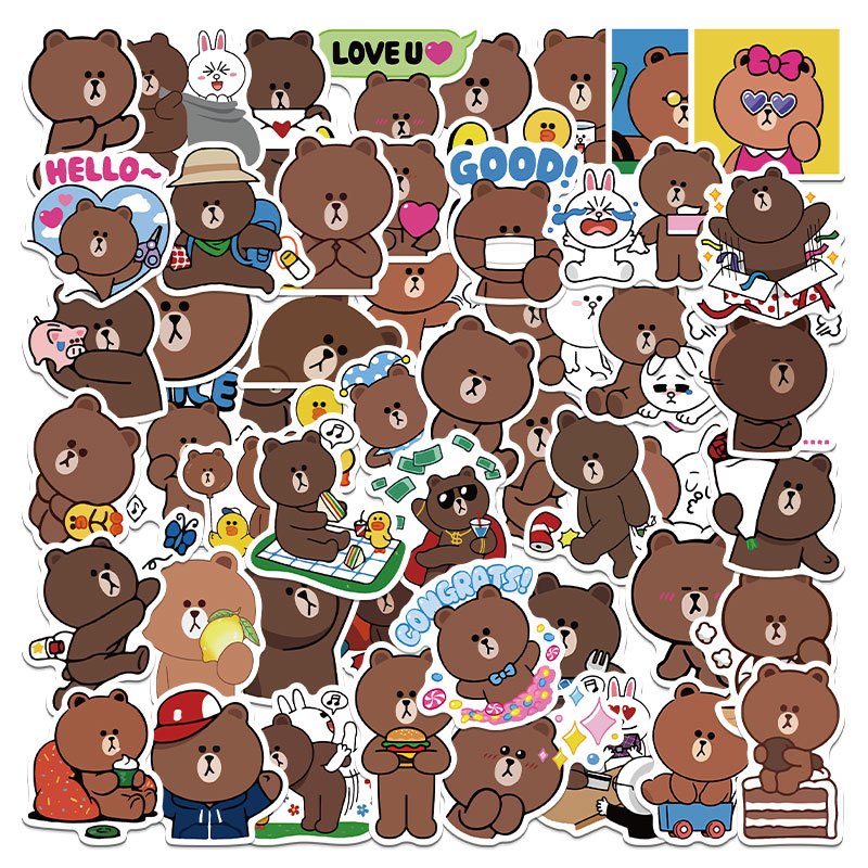 Kawaii Brown Bear Sticker
