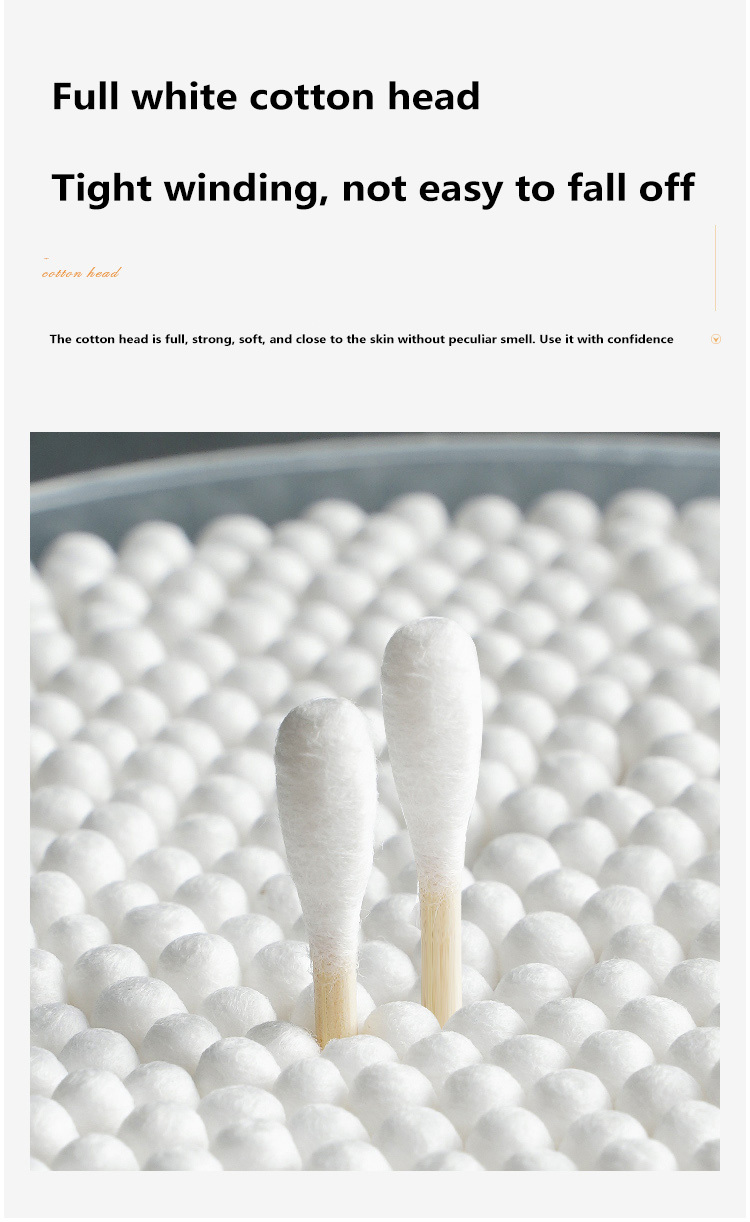 Cotton Swab Wooden Cotton Buds Ear Wax Removal Ear Sticks