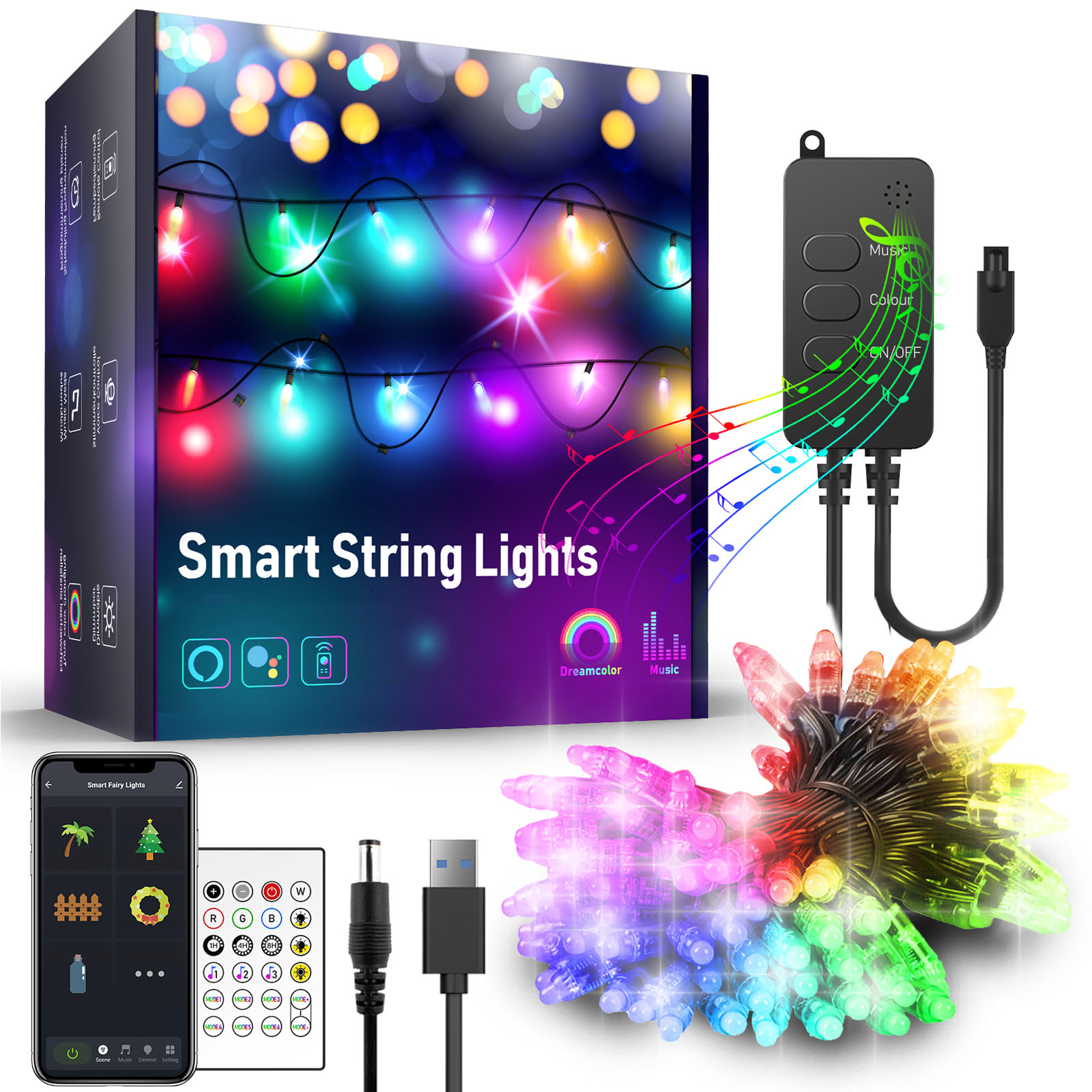 color changing string lights with app