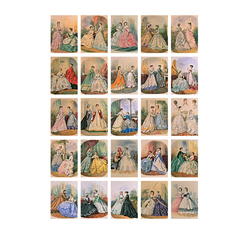 50pcs Character Clothing Material Paper 140mm 100mm
