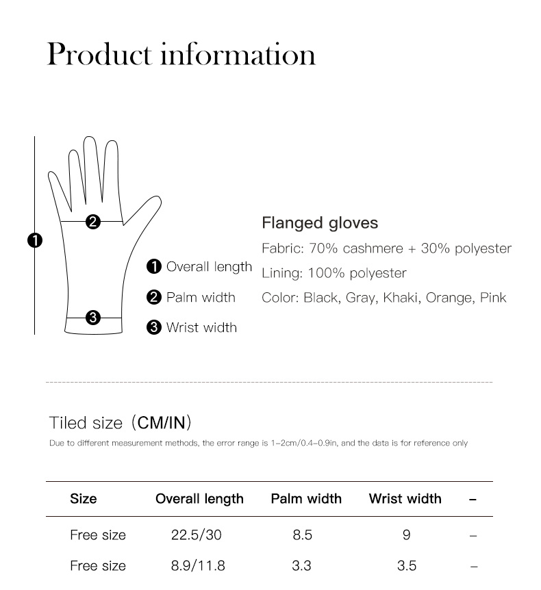 Women's Outdoor Fashion Winter Fleece Gloves – One Size – Approx 10 Inch Length