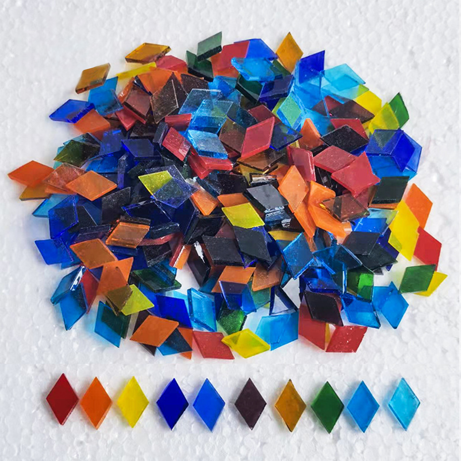800 Pieces Mixed Shapes Mosaic Tiles for Crafts Bulk Ceramic Glass Mosaic  Pieces Colorful Stained Glass Mosaic Kits for Adults DIY Mosaic Making
