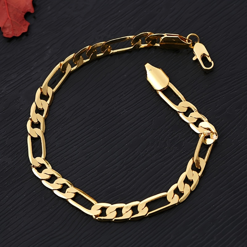 

1pc Men's Golden Link Bracelet