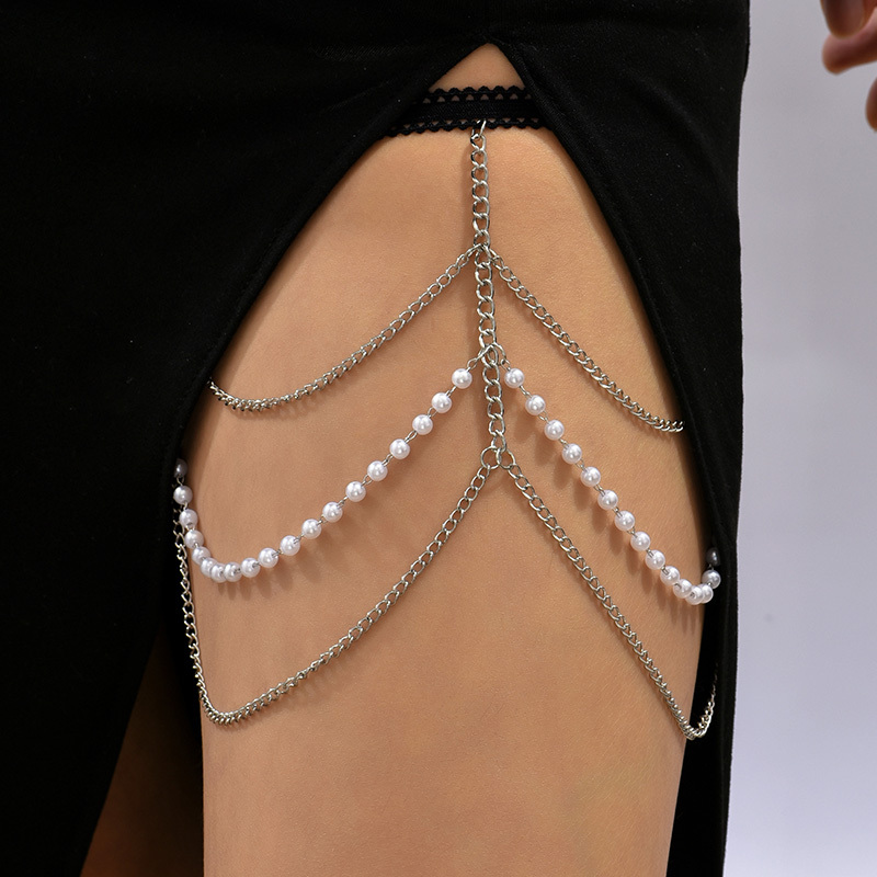 Stretch Layered Leg Chain Jewelry, Boho Style