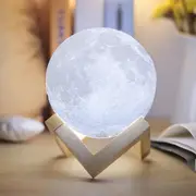 1pc 8 10 12cm led night light 3d printing moon light star light 7 color bedroom decoration night light shop booth decoration hotel bedside table decoration bar decoration gift for hotel catering event holding details 4