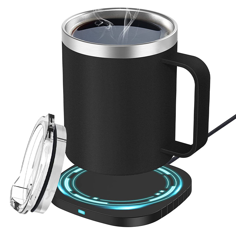 Dengmore Coffee Mug Warmer and Mug SetSelf Heating Mug With Wireless Smart  ChargingMug With Lid 12ozPerfect For Desktop Home OfficeGift For Coffee  Lovers 