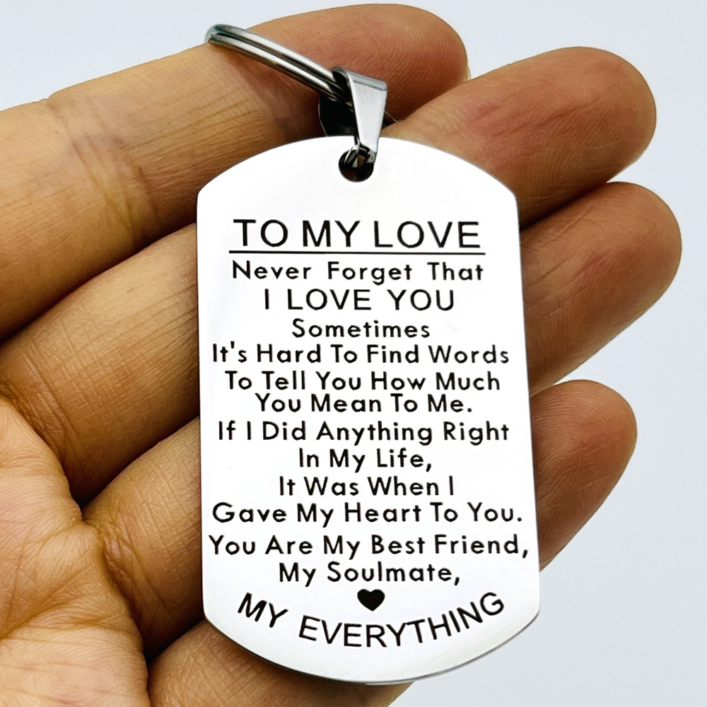 Keychain Accessories With First Name To My Wonderful Carline I Love You  This Much Always Forever Romantic Valentine Day Gift Wife Girlfriend  レディースアクセサリー