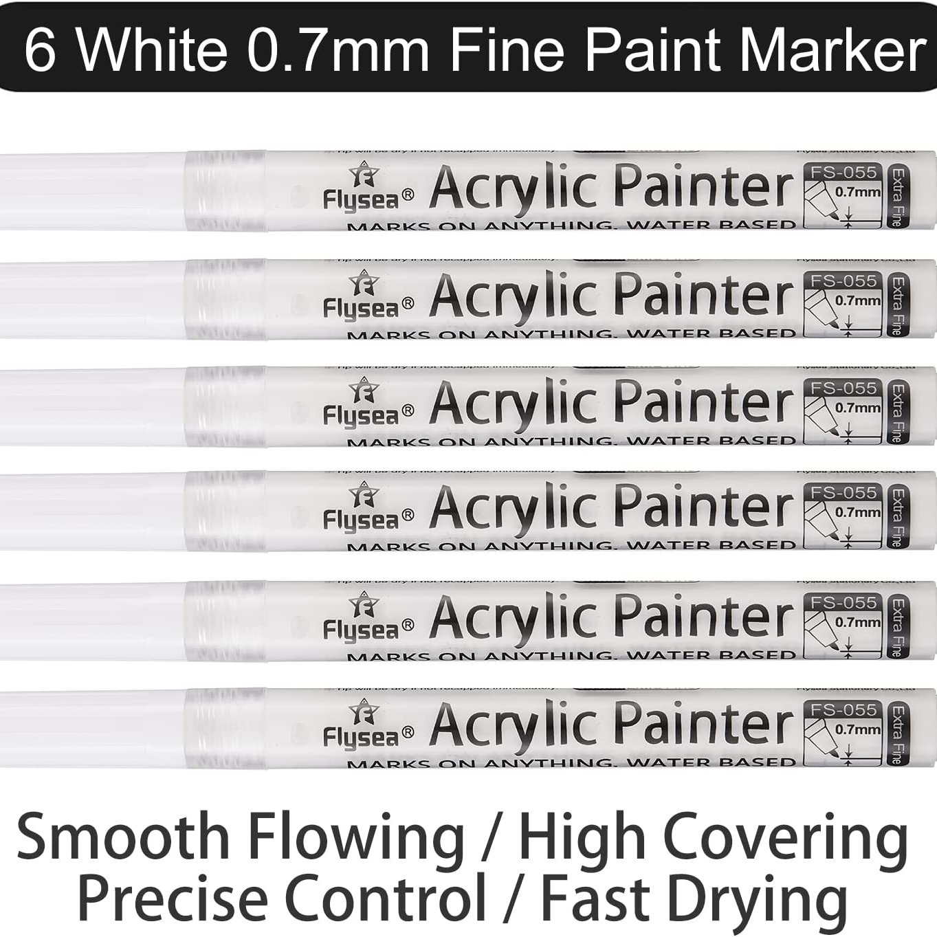 8pcs 0.7/2mm Acrylique Blanc Marqueur Permanent Stylo - Temu Canada