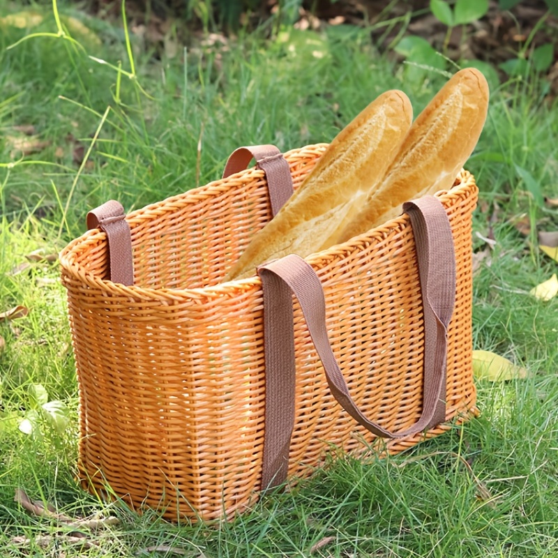 vintage picnic basket with wine holder
