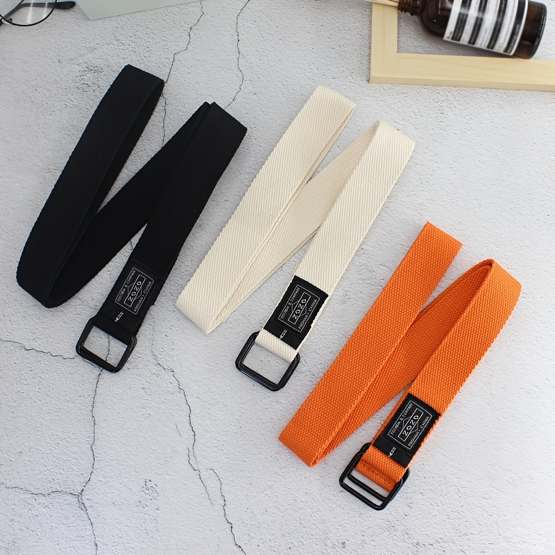 

[popular ] Women' Letter Belt, Fashionable And Decoration, Student Casual Jeans Belt With Double Ring , Men's And Women's Leather Belt Trend