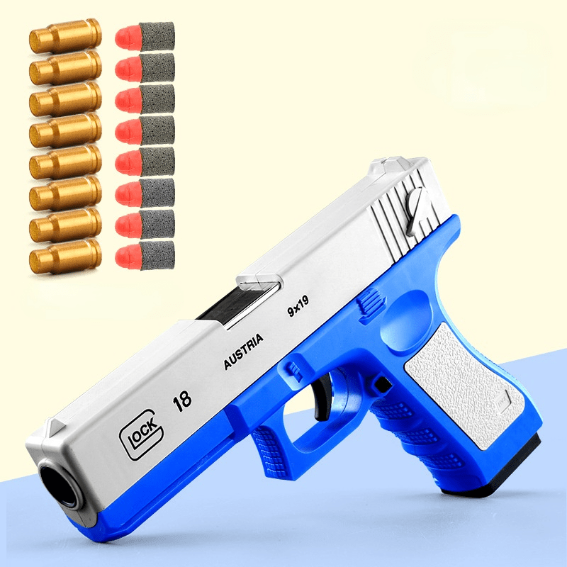 Nova pistola de brinquedo preto e branco plástico eva espuma dardos balas  toy gun modelo pistola iniciante mirar trem arma meninos diy presente