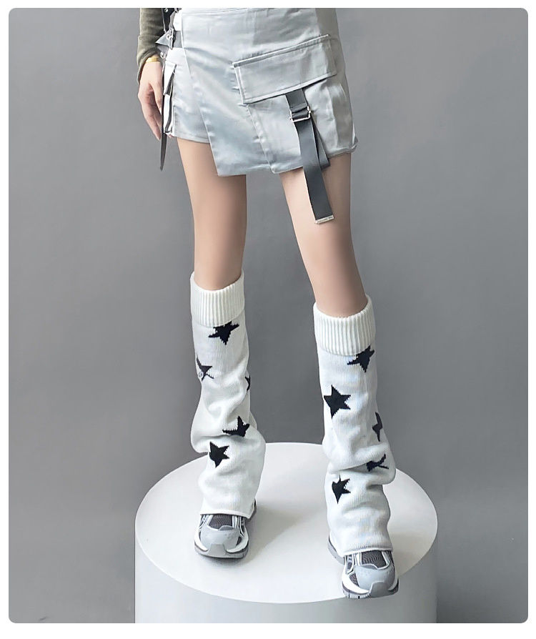 Star Print Ribbed Leg Warmers, Loose-fit Harajuku Style Stockings, Cute &  Warm Winter Leg Warmers, Women's Socks & Hosiery - Women's Lingerie &  Lounge - Temu Germany