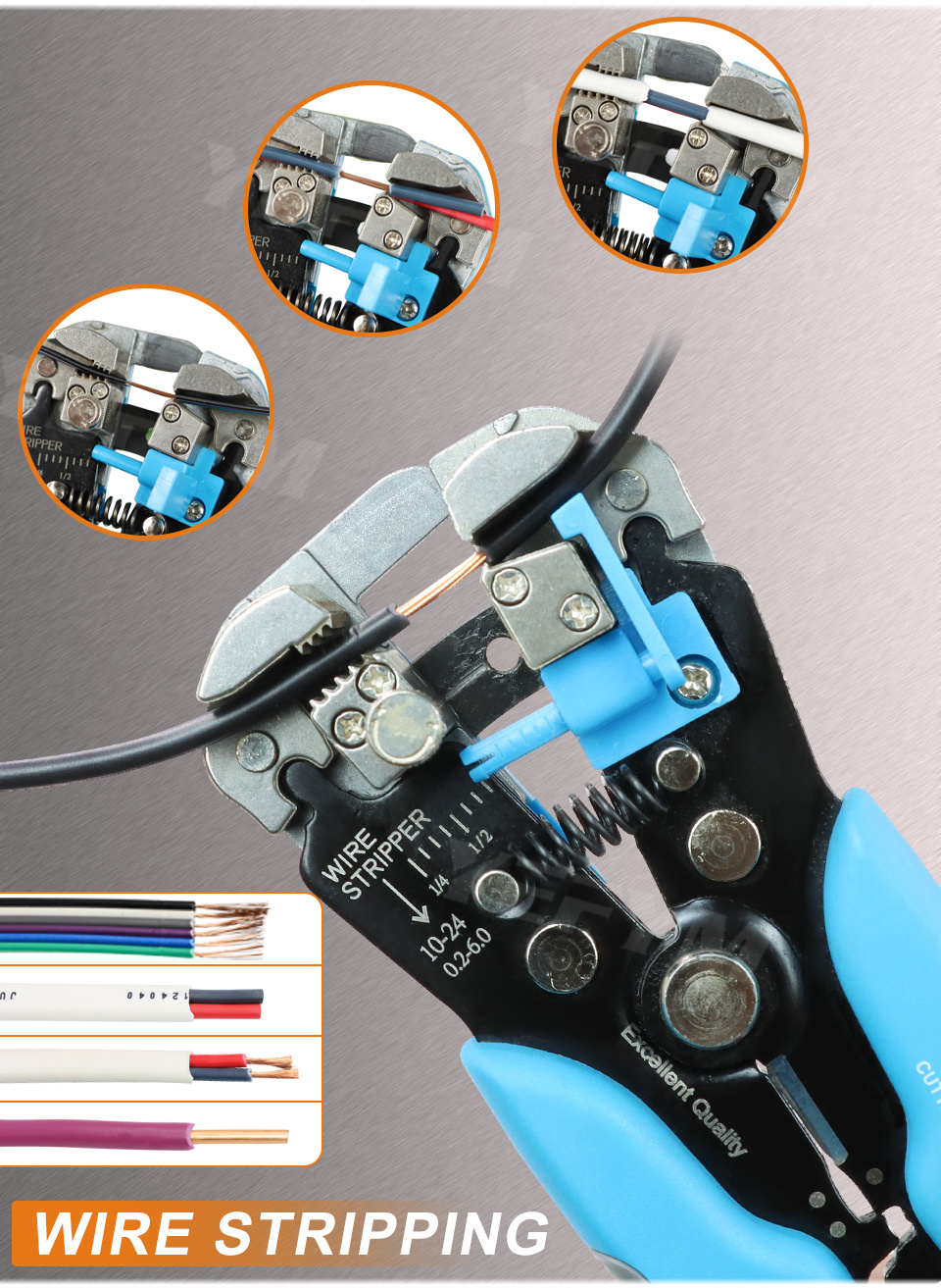 Wire Stripping Tool - Automatic Wire Striper Cutter Stripper Crimper Pliers  For Cable 10-24 Awg at Rs 400/piece, Automatic Wire Stripper in Surat