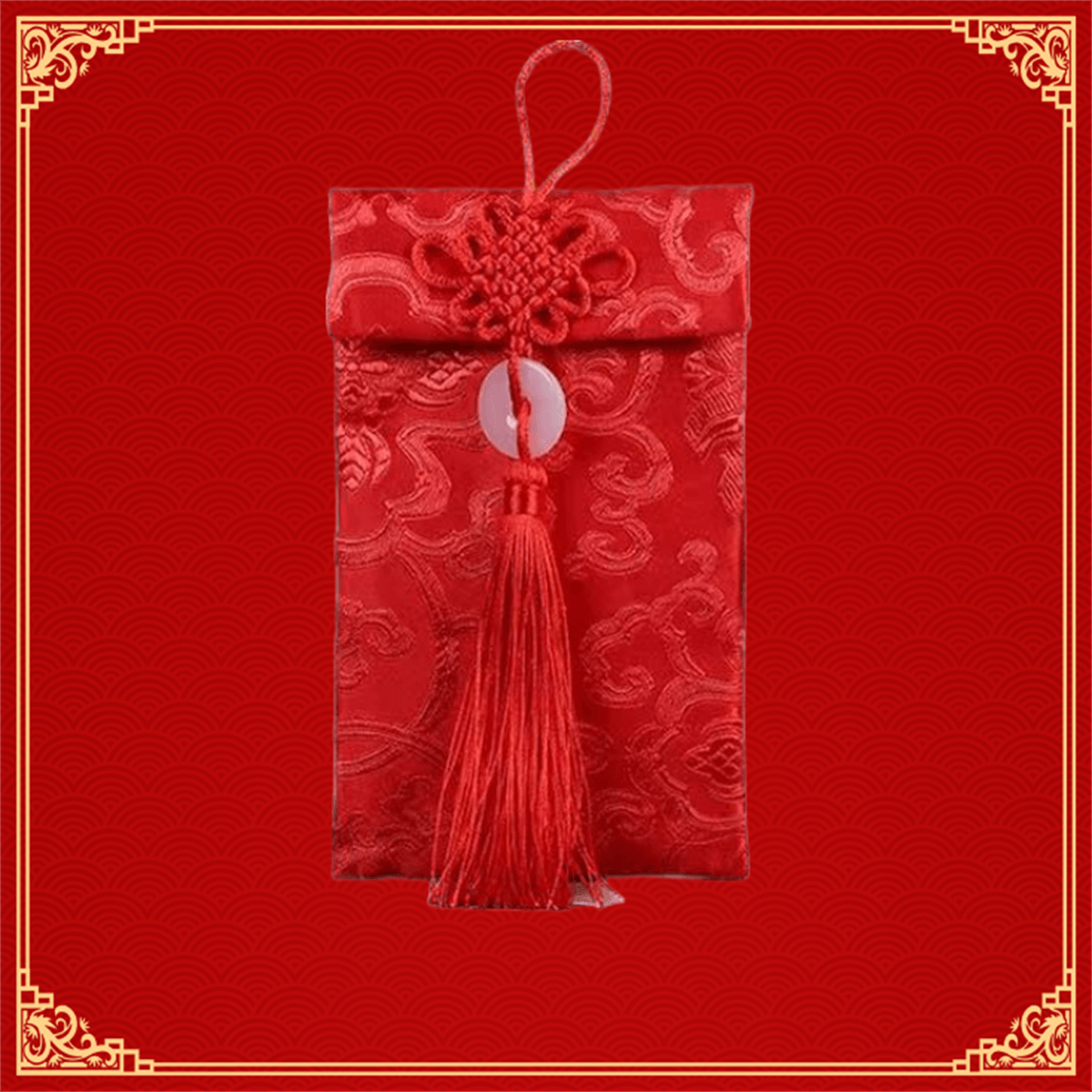 Chinese Style Red Envelope Folding Wedding Red Pocket Chinese Red Lucky Bag  with Tassel Design Wedding Gift Bags for Guests