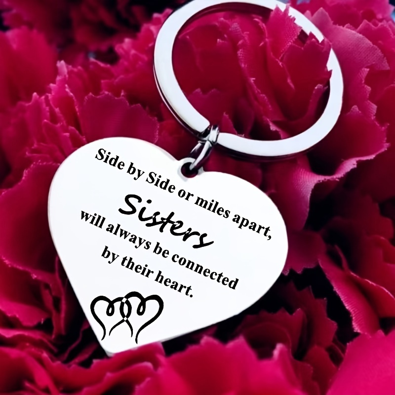 

Heart Key Chain Gift For Good Sisters Christmas Gift