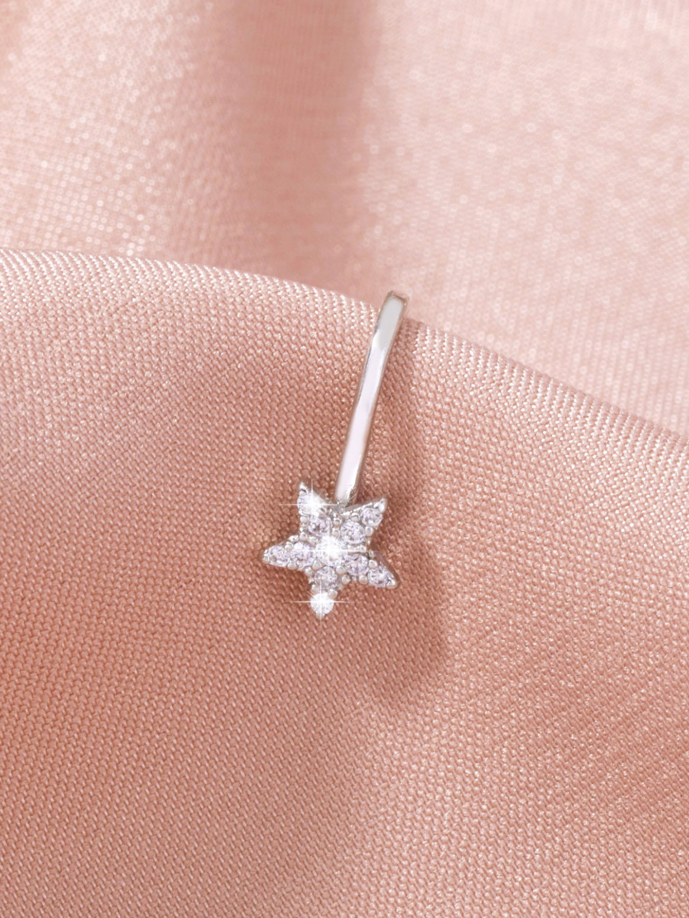 Star Shape Non piercing Nose Clip Inlaid Shiny Zircon Temu