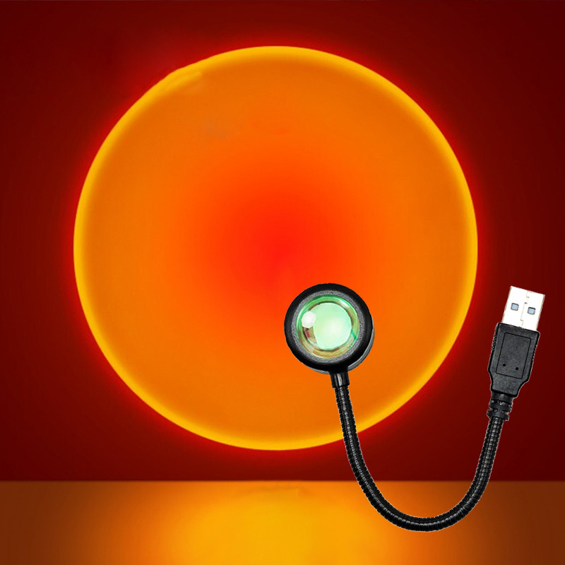 Usb Sunset Lamp Projector Led Sunset Projection Lamp Ambient - Temu
