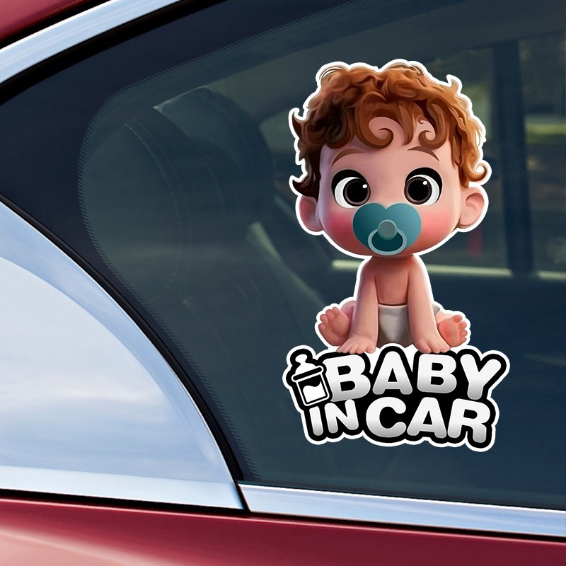 Self Adhesive Vinyl Car Stickers Baby In Car Car Door Bumper - Temu