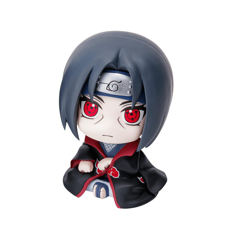 Boneco anime Naruto Sentado Fofo Kakashi Sasuke Itachi Decoração