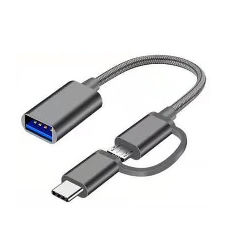 Rankie Adaptador micro USB (macho) a USB 2.0 (hembra), cable convertidor  para llevar (OTG), paquete de 3, negro