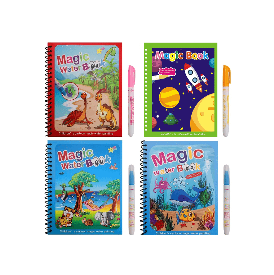 4pcs Water Painting Book for Kids, Magic Painting Books Travel