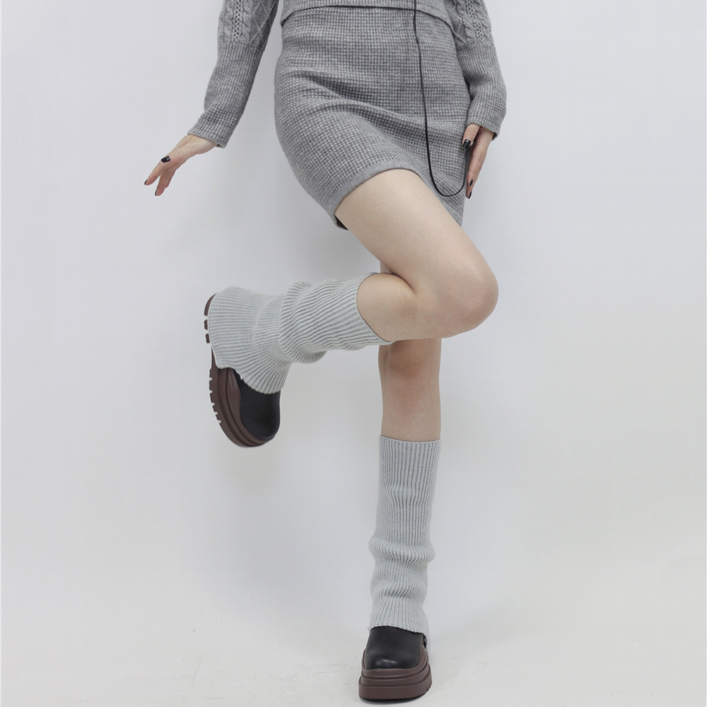 Classic Knit Leg Warmers Rib knit Knee high Leg Warmer Socks - Temu Canada