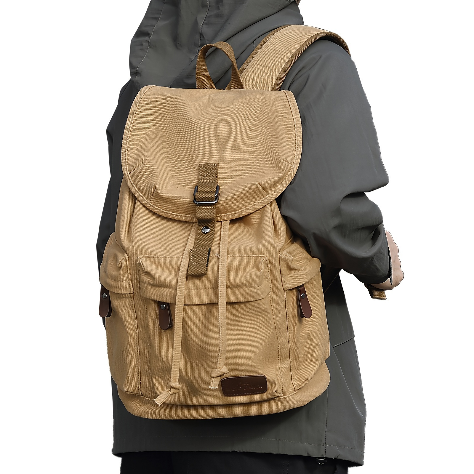 Retro Style Flap Backpack, Convertible Strap Crossbody Bag, Fashion