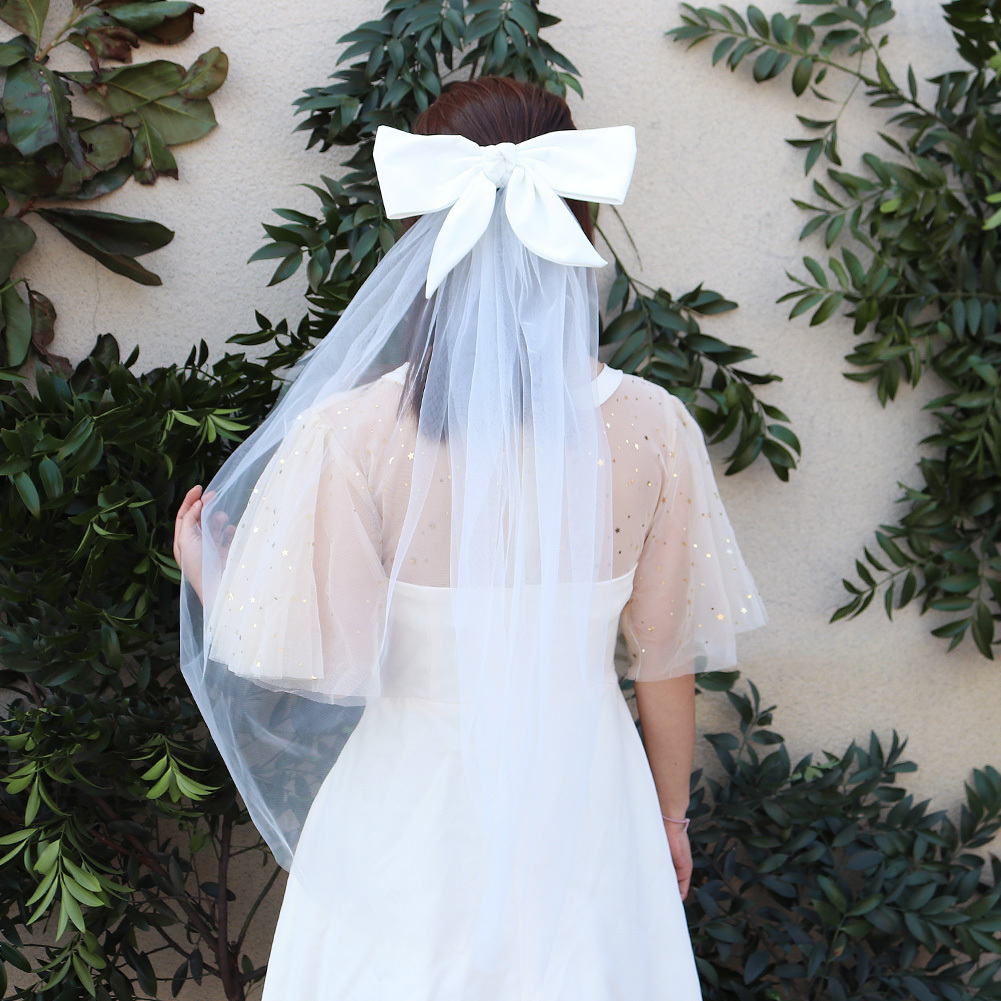 Bride To Be Veil Wedding Bridal Hair Accessories Veil With Comb White Long  Mesh Veil Engagement Bachelorette Party Headdress - Temu