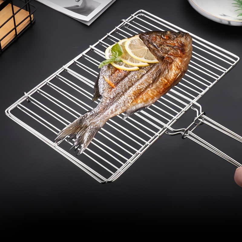 American Outdoor Barbecue Clip Net Splint Large Metal Grilled Chicken  Barbecue Grilled Fish Clip Net Rack Barbecue Net Bbq Tools